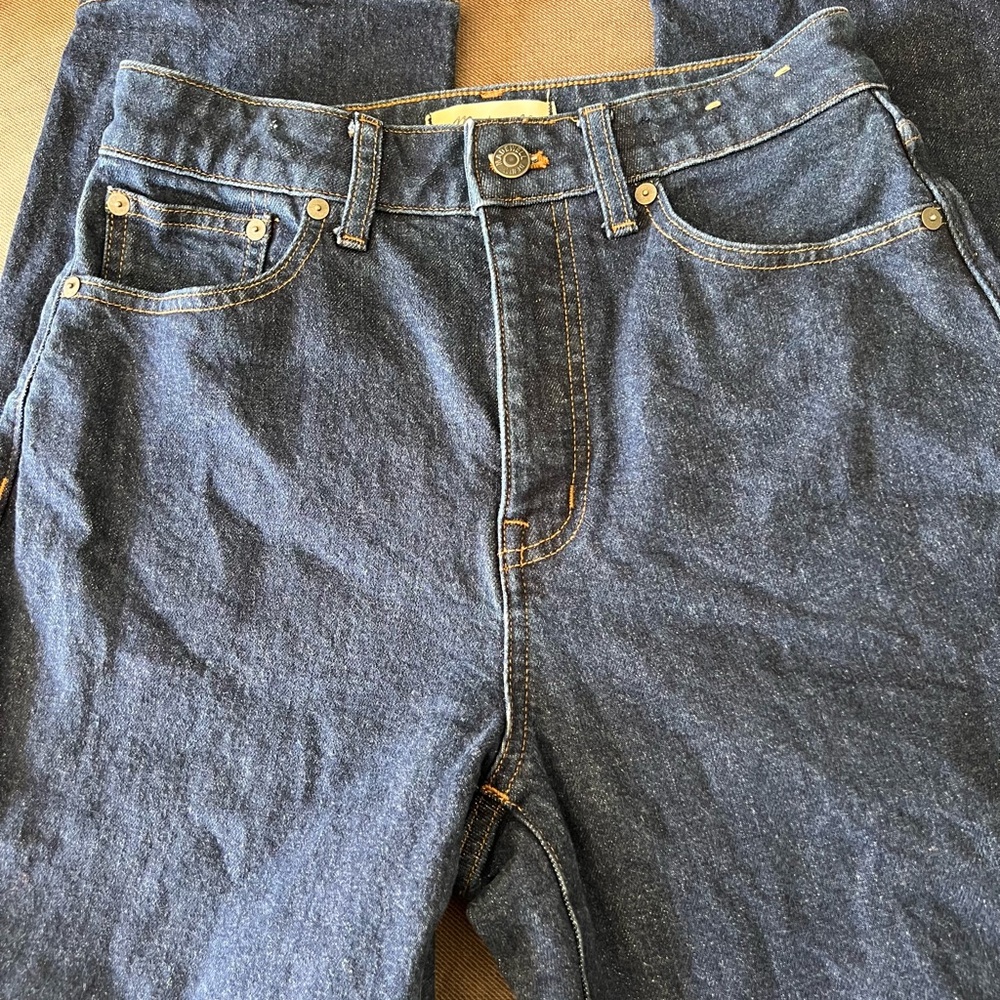 Madewell Straight-Leg Dark Blue Denim Jeans